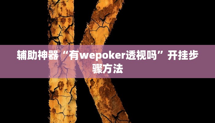 辅助神器“有wepoker透视吗”开挂步骤方法