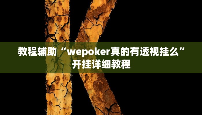 教程辅助“wepoker真的有透视挂么”开挂详细教程 教程辅助“wepoker真的有透视挂么”开挂详细教程