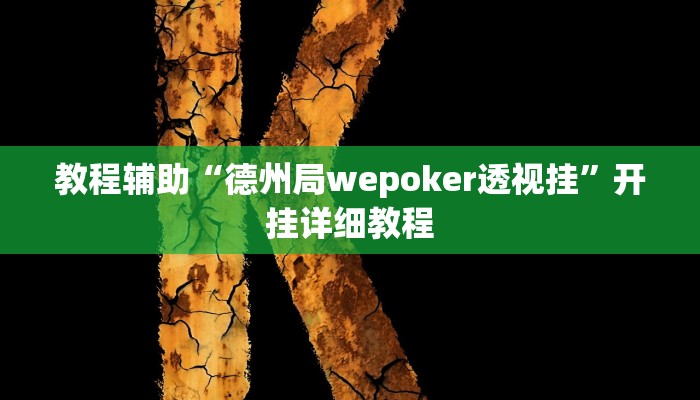 教程辅助“德州局wepoker透视挂”开挂详细教程 教程辅助“德州局wepoker透视挂”开挂详细教程