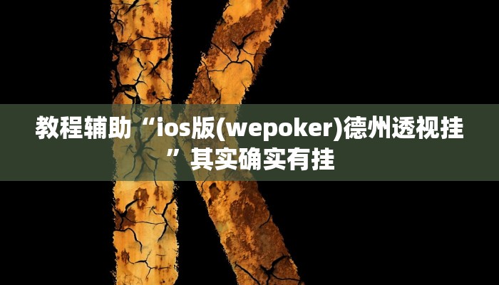 教程辅助“ios版(wepoker)德州透视挂”其实确实有挂 教程辅助“ios版(wepoker)德州透视挂”其实确实有挂