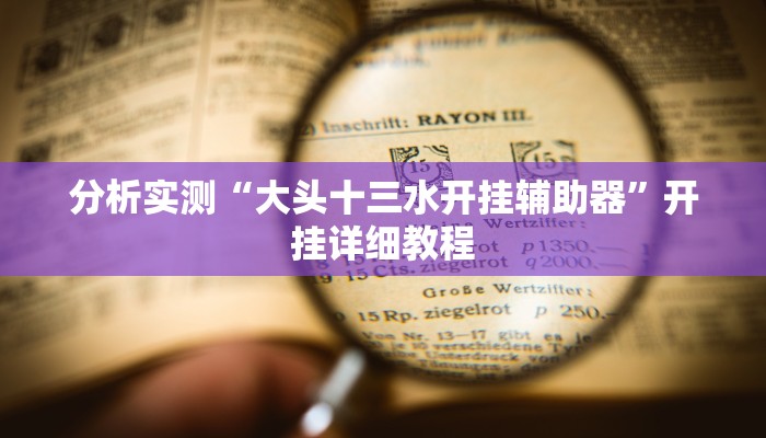 分析实测“大头十三水开挂辅助器”开挂详细教程 分析实测“大头十三水开挂辅助器”开挂详细教程